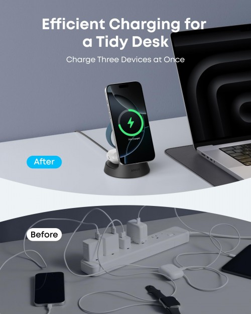ANKER MagGo Wireless Charging Station 3-in-1 Dock Stand