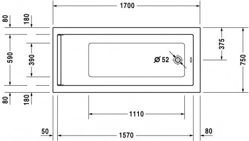 Duravit Starck 170x75 New rectangular