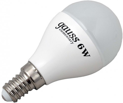 Gauss LED ELEMENTARY G45 6W 4100K E14 53126