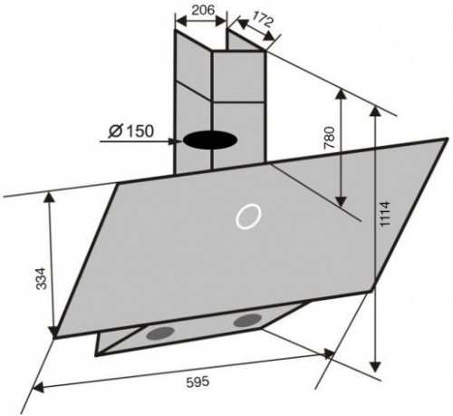 VENTOLUX Mirror 60 BK 800 TC