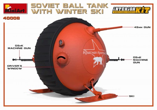 MiniArt Soviet Ball Tank with Winter Ski (1:35)