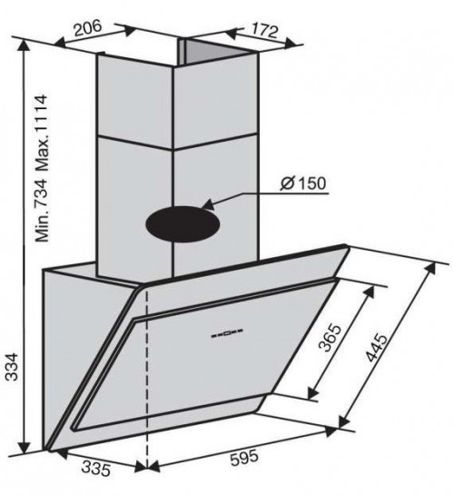 VENTOLUX Toscana 60 BK 1000 TRC MM