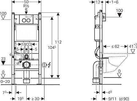 Geberit Duofix 458.121.21.1 WC