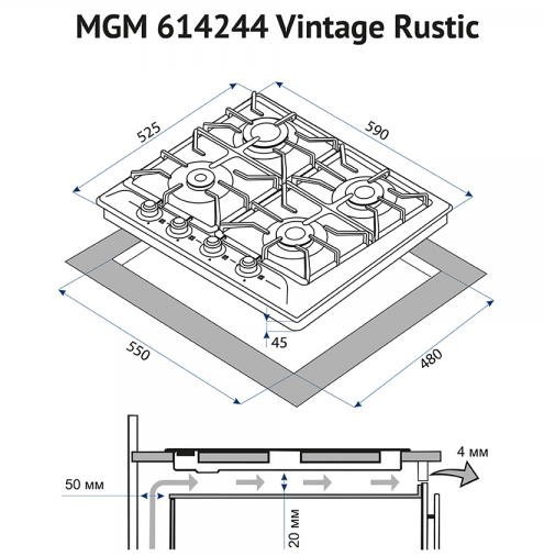 Minola MGM 614244 BL Rustic