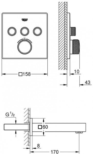 Grohe Grohtherm SmartControl 26405