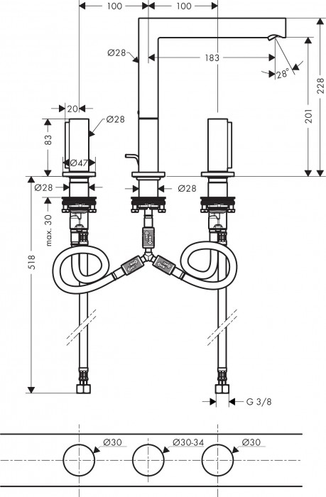 Axor Uno 45133000