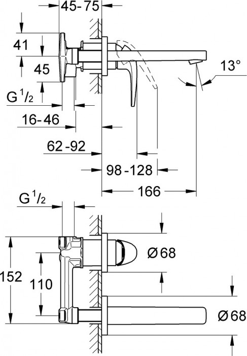 Grohe BauCurve 20288000