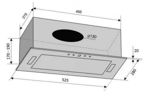 VENTOLUX Punto 52 WH 950 PB