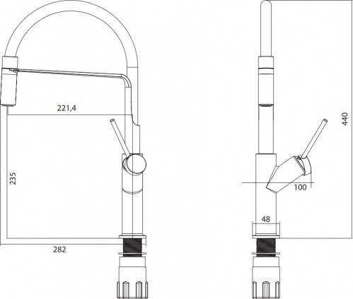 Omnires Vita VI6350BLCR