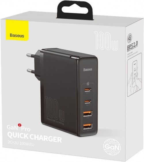 Упаковка BASEUS GaN2 Pro Quick Charger 2C+2U 100W