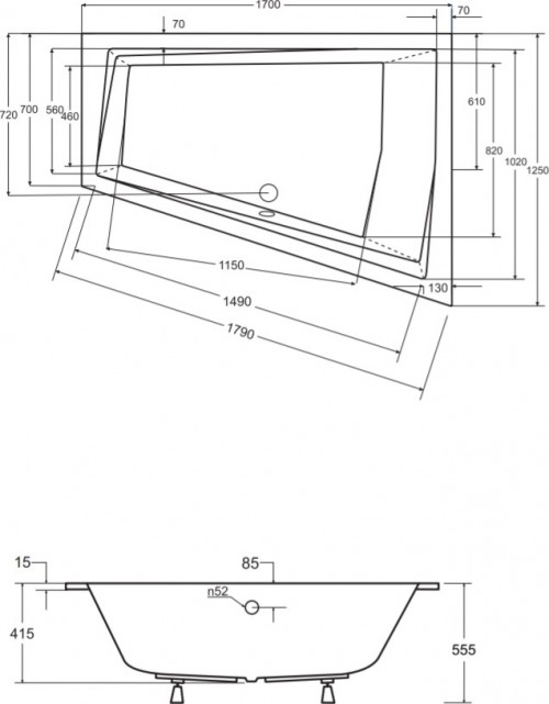 Besco Intima Duo Slim 170x125 WAID-170-SP