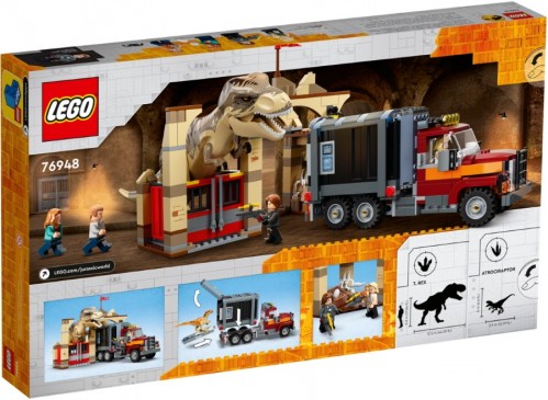 Lego T. rex and Atrociraptor Dinosaur Breakout 76948