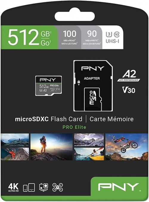 PNY PRO Elite Class 10 U3 V30 microSDXC 512Gb