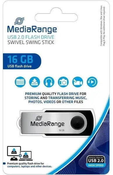 MediaRange USB 2.0 flash drive 16Gb