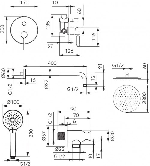 F-Design Zaffiro FD1-ZFR-7PSET1-25