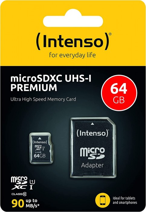 Intenso microSDXC Card UHS-I Premium 64Gb