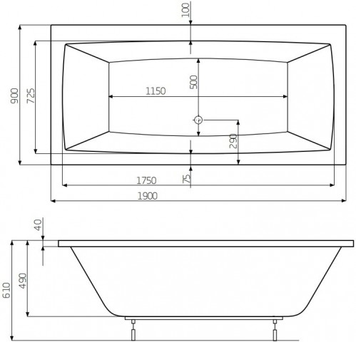 Roca Vita 190x90 A24T094000