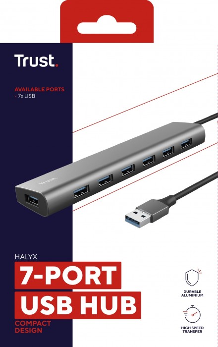 Trust Halyx 7 Port USB 3.2 Gen1 Hub