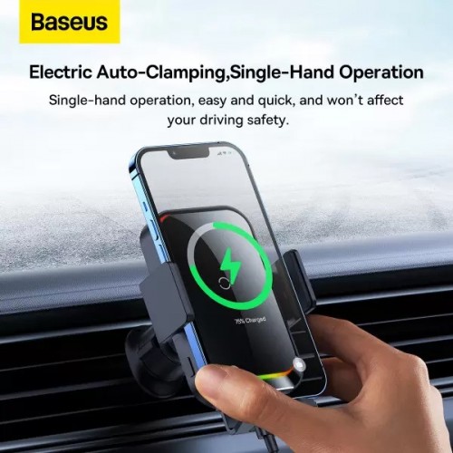 BASEUS Halo Electric Wireless Charging Car Mount