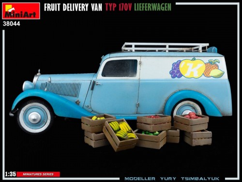 MiniArt Fruit Delivery Van Typ 170v Lieferwagen (1:35)