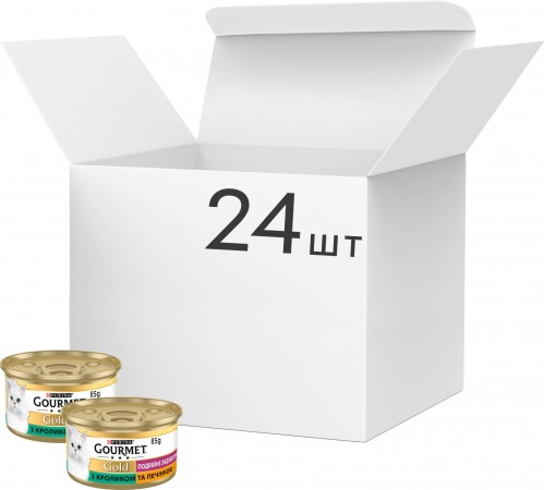 Gourmet Gold Canned with Rabbit/Liver 24 pcs