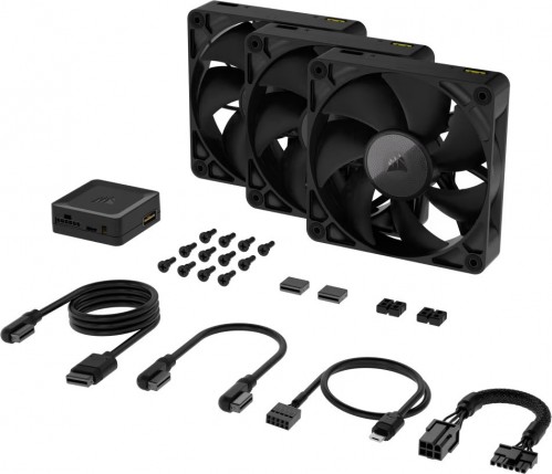 Corsair iCUE LINK RX120 PWM Triple Pack Black