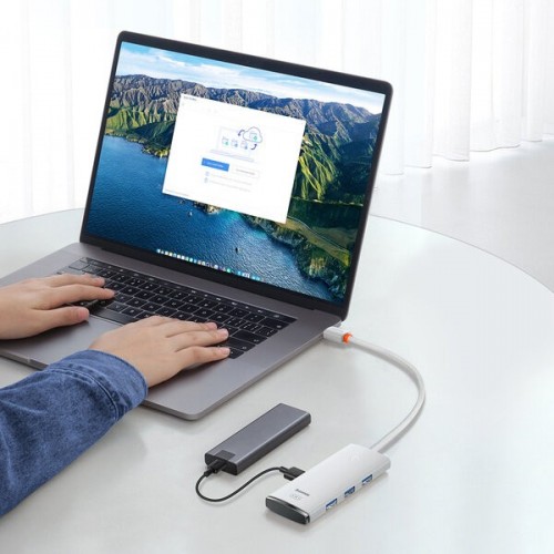 BASEUS Lite Series 4-in-1 USB-C to 4xUSB-A/USB-C 0.25m