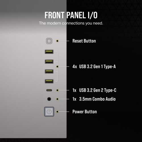 Corsair 6500X White/Satin Gray Aluminum