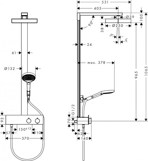 Hansgrohe Rainfinity 250 28742000