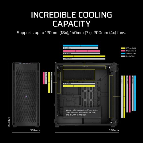 Corsair 9000D RGB Airflow Black