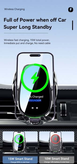 Essager Smart Car Wireless Charger Stand 15W