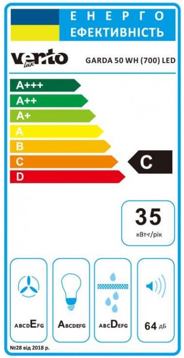 VENTOLUX Garda 50 WH 700 LED