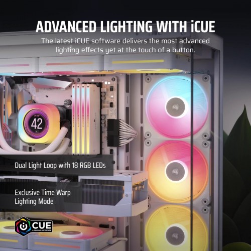 Corsair iCUE LINK LX120-R RGB PWM Reverse White Starter Kit