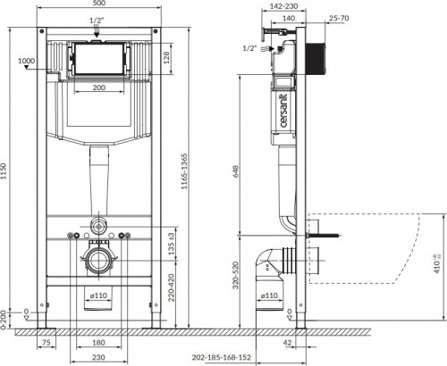 Cersanit Aqua 50 Mech QF K97-525