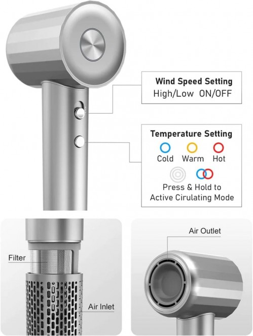WiWU Ultrasonic Hair Dryer