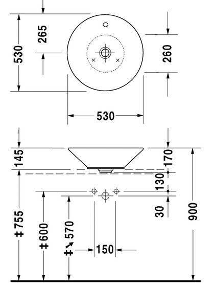 Чертеж с размерами