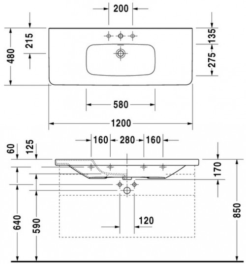 Чертеж с размерами