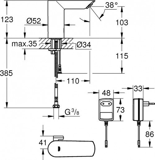 Grohe Bau Cosmopolitan E 36453