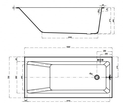 Cersanit Crea 160x75