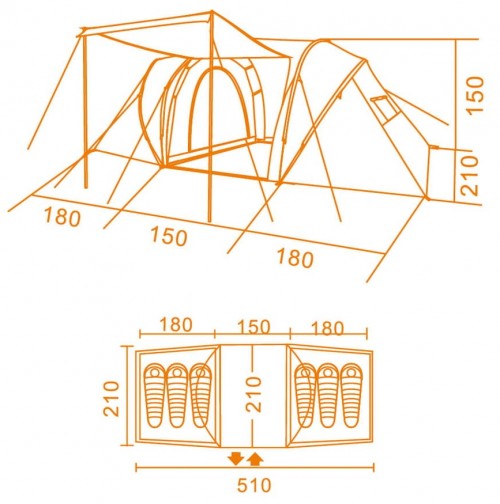 Kemping Narrow 6PE