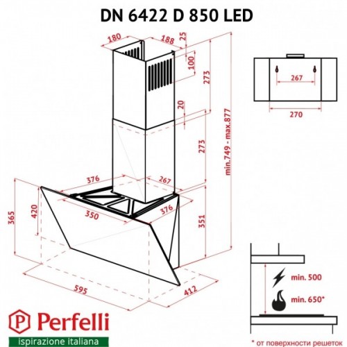 Perfelli DN 6422 D 850 BL LED