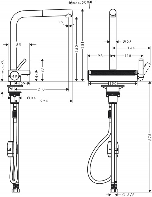 Hansgrohe Aquno Select M81 73836000