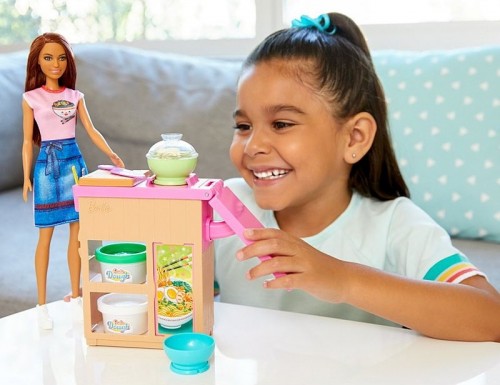 Barbie Noodle Bar Playset with Brunette GHK44