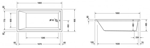 Duravit Starck 180x90 700050