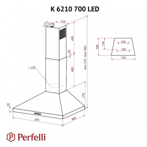 Perfelli K 6210 BL 700 LED