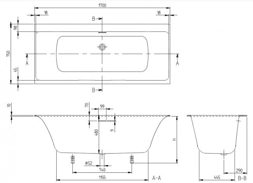 Villeroy & Boch Subway 3.0 170x75 UBQ170SBW2DV-01