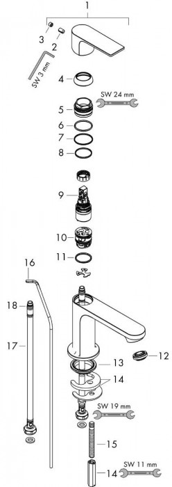 Hansgrohe Rebris E 110 72589000