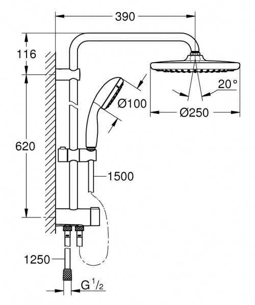 Grohe Vitalio Start System 250 26680000