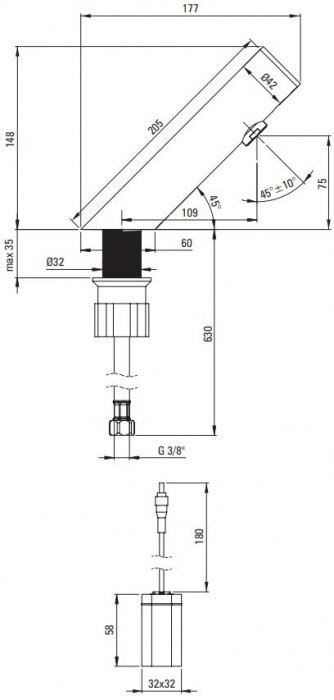 Deante Sense BQR F28V