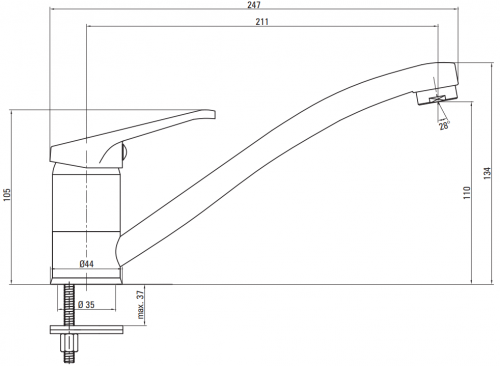 Deante Twist ZHCA0813